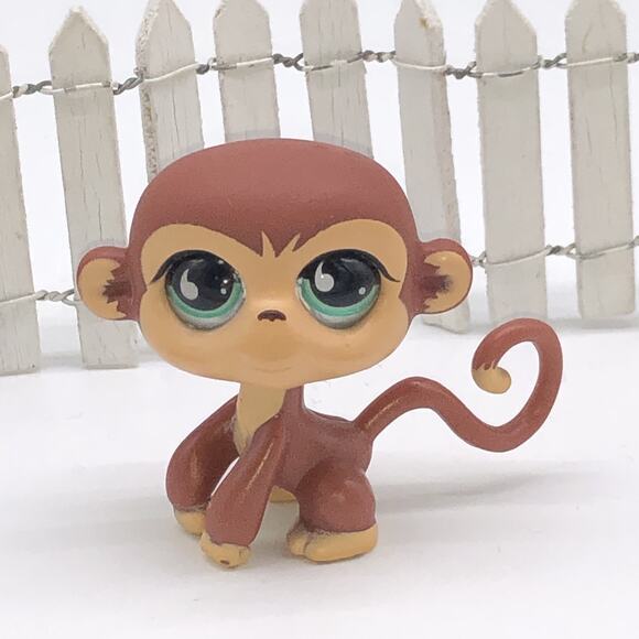 MONKEY #655 - Authentic Littlest Pet Shop - Hasbro LPS Glass Eye - Picture 1 of 3